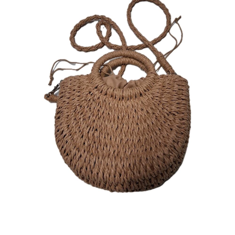 Straw Raffia Cross body purse resort beach summer Hand Bag - Picture 3 of 5